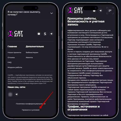 Раздел с правилами